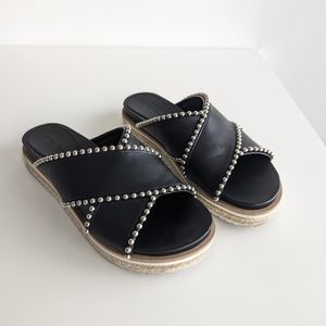 Zara Studded Slides / Sandals Size 36